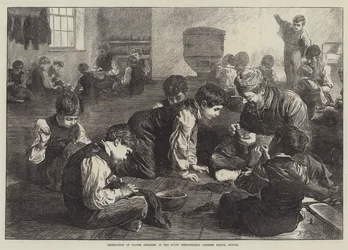 Unterricht von armen Kindern in der South Metropolitan District School, Sutton